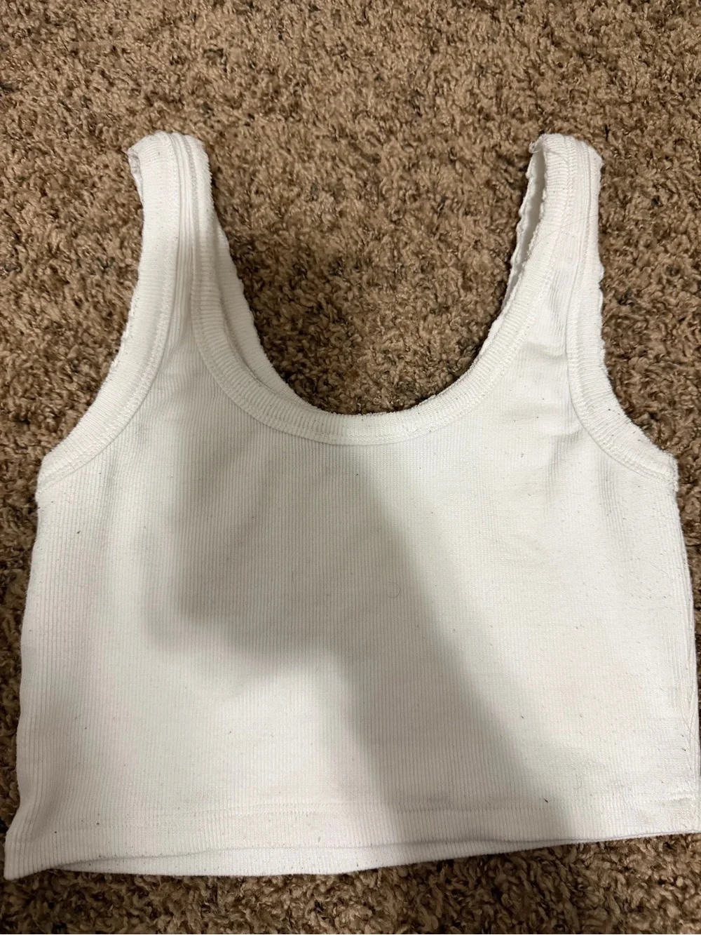 Signature8 White Ribbed Tank - Picture 1 of 3